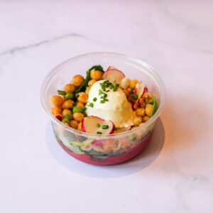 Petite Salade - Houmous œuf poché